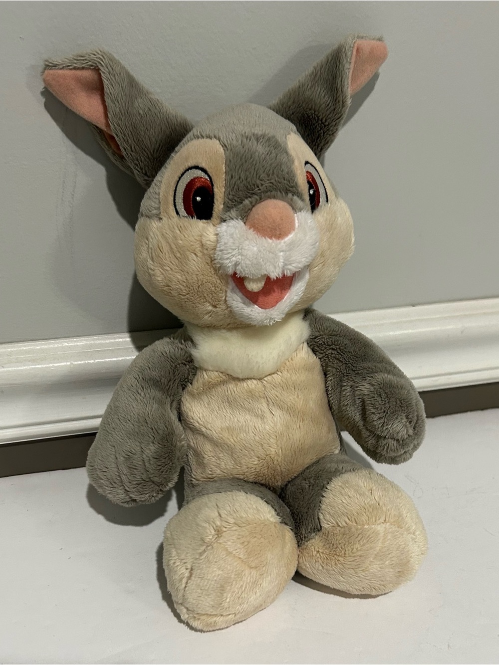 DISNEY STORE Thumper Plush Stuffed Animal Bunny Rabbit 12” With One Tooth Easter